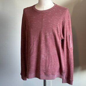 Ted Baker London Sz 7 Men's Bepay Jersey Long Sleeve Crew Neck Disty Rose